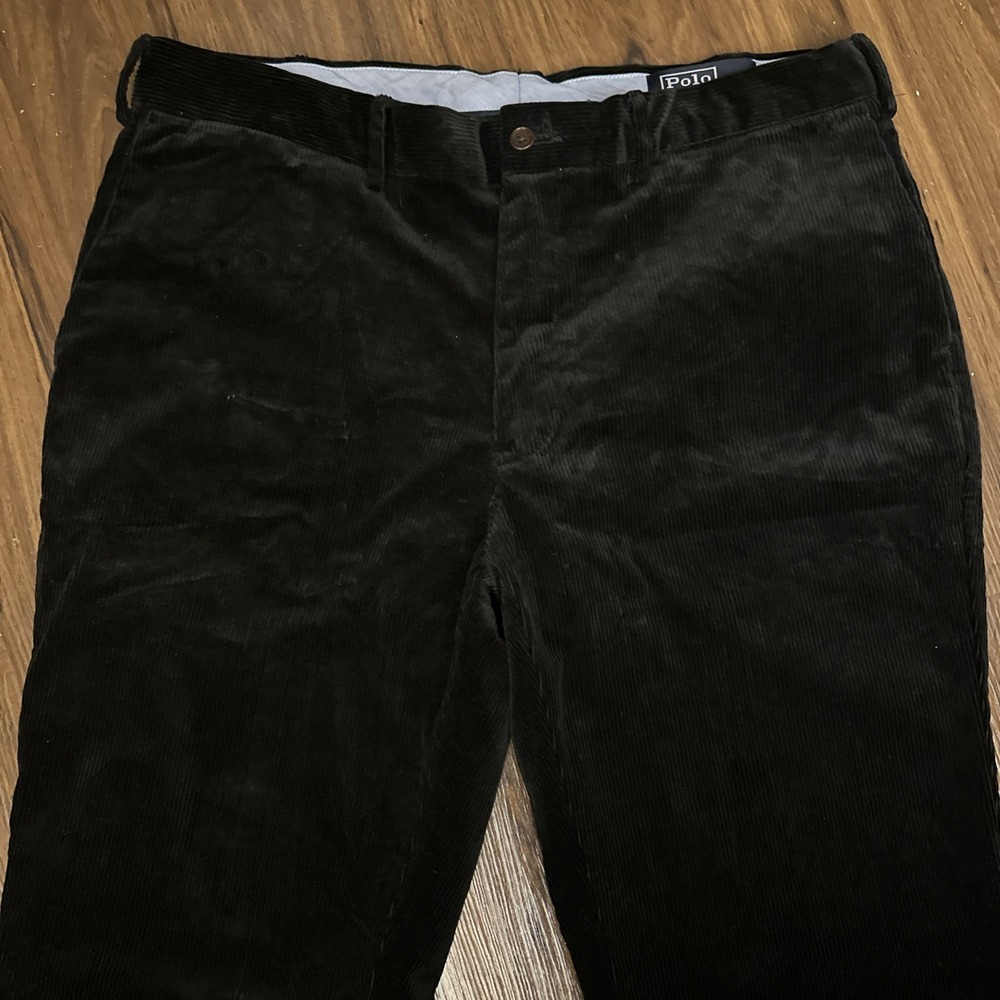 Polo Ralph Lauren Mens Corduroy Pants Classic Fit 38x32 (38x31) Vintage Black